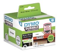 Dymo Lw Étiquettes Industrielles Résistantes Authentique Plastique Blanc 59 X 102 Mm 1 Rouleaux De 200) Pour Étiqueteuses Labelwriter 450/550 Et 4xl/5xl