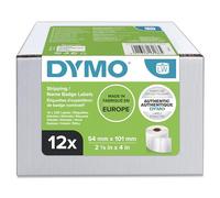 DYMO LW grandes étiquettes autocollantes authentiques pour expéditions et badges nominatifs | 54 mm x 101 mm | 12 rouleaux de 220 étiquettes (2 640 étiquettes) | pour les étiqueteuses LabelWriter