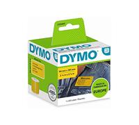 DYMO LW grandes étiquettes d'expédition/insignes de nom | Impression noire sur étiquette jaune | 54 mm x 101 mm | Auto-adhésif | Rouleau de 220 étiquettes faciles à peler | pour LabelWriter