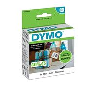 DYMO LW petites étiquettes autocollantes polyvalentes authentiques | 25 mm x 25 mm | rouleau de 750 étiquettes faciles à décoller | pour les étiqueteuses LabelWriter