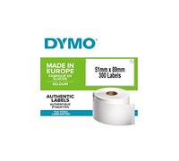 DYMO LW petites étiquettes carte de visite autocollantes authentiques | 51 mm x 89 mm | rouleau de 300 étiquettes faciles à décoller | pour les étiqueteuses LabelWriter 450 et 4XL