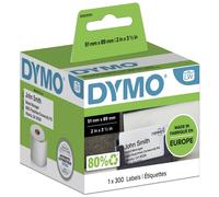 DYMO LW petites étiquettes carte de visite autocollantes authentiques 51 mm x 89 mm rouleau de 300 étiquettes faciles à décoller pour les étiqueteuses LabelWriter 450 et 4XL