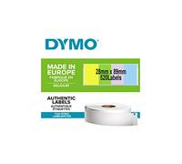 DYMO LW petites étiquettes d'adressage autocollantes authentiques 28 mm x 89 mm assortiment de couleurs 4 rouleaux de 130 étiquettes (520 étiquettes) pour les étiqueteuses LabelWriter