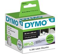 Dymo – Rouleau d'étiquettes 1983172 – 89 x 36 mm – Noir sur blanc – 260 pour LabelWriter