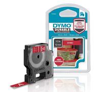 DYMO Original D1 Ruban d'étiquettes haute performance | blanc sur rouge | 12 mm x 3 m | adhésif permanent en vinyle | pour étiqueteuse LabelManager
