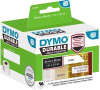 DYMO Original LabelWriter Etiquettes haute performance | 25 mm x 89 mm | étiquette plastique blanche | rouleau de 700 étiquettes | pour étiqueteuse LabelWriter