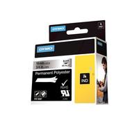 DYMO - Polyester - adhésif permanent - noir sur argent - Roll (1.9 cm x 5.5 m) 1 cassette(s) bande permanente - pour Rhino 4200, 6000, 6000 Hard Case Kit; RhinoPRO 5000