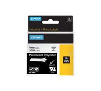 Dymo - Polyester - Noir Sur Blanc - Rouleau (0,9 Cm X 5,5 M) 1 Cassette(S) Bande Permanente - Pour Rhino 4200, 6000, 6000 Hard Case Kit; Rhinopro 1000, 3000, 5000