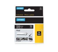 DYMO Rhino Band Vinyl 12mmx5.5m weiß ->schwarz
