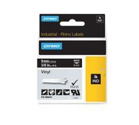 DYMO Rhino Band Vinyl 9mmx5.5m blanc ->noir