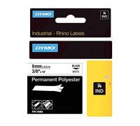 DYMO RHINO Etiquette en polyester noir/blanc, 9 mm x 5,5 m