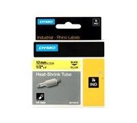 DYMO Rhino Etiquette industrielle gaine thermorétractable 12mm x 1,5m noir/jaune