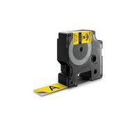 DYMO Rhino Etiquette industrielle Vinyle 19 mm x 5,5 m noir sur jaune
