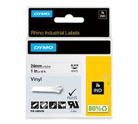 DYMO Rhino Étiquettes en vinyle industrielles | 24 mm x 5,5 m | autocollantes impression en noir sur fond blanc | pour étiqueteuses Rhino et LabelManager
