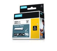 Dymo Rhino ID1-19 Ruban d'étiquettes original pour étiqueteuse - Texte noir sur fond blanc - Large