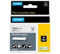 Ruban encreur DYMO IND RHINO 18758 Couleur de ruban: blanc Couleur de police:noir 12 mm 3.5 m