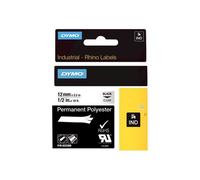 DYMO RhinoPRO Permanent Polyester - Polyester - adhésif permanent - noir sur transparent - Rouleau (1,2 cm x 5,5 m) 1 cassette(s) ruban - pour Rhino 4200, 6000, 6000 Hard Case Kit; RhinoPRO