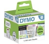 DYMO Rouleau d'étiquettes 11354 S0722540 57 x 32 mm papier blanc 1000 pc(s) fixation permanente Eti