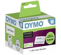 Dymo 11356 (S0722560) - (41 mm x 89 mm) - Noir sur blanc - Étiquette
