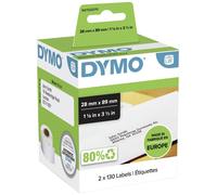 DYMO Rouleau d'étiquettes 99010 S0722370 89 x 28 mm papier blanc 260 pc(s) fixation permanente Etiquette pour adresse