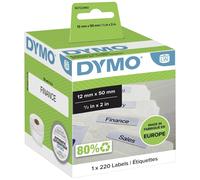 DYMO Rouleau d'étiquettes 99017 S0722460 50 x 12 mm papier blanc 220 pc(s)