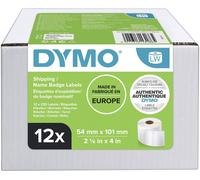 Dymo Étiquettes pour LabelWriter 13186 54×101 mm autocollantes 12 rouleaux de 220 étiquettes