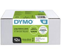 DYMO Pack de 12 étiquettes LW large adresse 36 x 89 mm 2093093