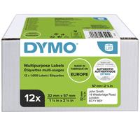 DYMO Rouleau d'étiquettes pack bundle 2093095 2093095 57 x 32 mm papier blanc 12000 pc(s) fixation permanente Etiquette