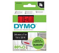 Dymo Ruban 53717 (S0720970) 24 mm x 24 mm Noir sur rouge