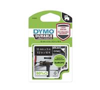 Dymo Ruban D1 durable 1978365 pour étiqueteuse - 12 mm x 3 m - Blanc sur Noir