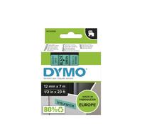 Dymo Ruban D1 S0720590 pour étiqueteuse - 12 mm x 7 m - Noir sur Vert