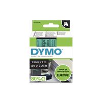 Dymo Ruban D1 S0720740 pour étiqueteuse - 9 mm x 7 m - Noir sur Vert