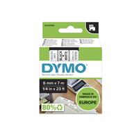 Dymo Ruban D1 S0720780 pour étiqueteuse - 6 mm x 7 m - Noir sur Blanc