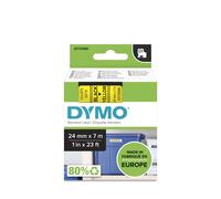 Dymo Ruban D1 S0720980 pour étiqueteuse - 24 mm x 7 m - Noir sur Jaune
