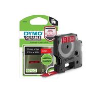 Dymo Ruban D1 Vinyle Etiquette HP Blanc sur Rouge 12 mm x 3m