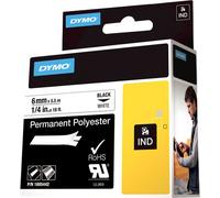 Dymo Ruban original 1805442 noir sur blanc 6 mm x 5,5 m Polyester permanent
