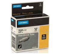 DYMO S0718300 / 18055 Tubes Thermorétractables 12Mm X 1.5M Noir Sur Blanc