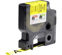 Dymo S0718310 Ruban détiquetage pour gaine thermorétractable Couleur de ruban: jaune Couleur de police: noir 12 mm 1.5 m