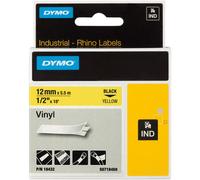 DYMO S0718450 / 18432 Ruban En Vinyle ID1 12Mm X 5.5M Noir Sur Jaune