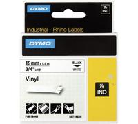 DYMO S0718620 / 18445 Ruban En Vinyle ID1 19Mm X 5,5M Noir Sur Blanc