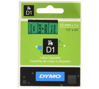 Dymo® S0720590 Bande d'écriture D1 plastique - laminée, 7 m x 12 mm, noir/vert