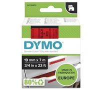 Dymo Ruban d'étiquetage D1 45807 (S0720870) – 19 mm – 7 m – Noir sur rouge