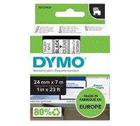 Dymo S0720920 Etiquette avec adhésive permanente 24 mm Noir/Transparent