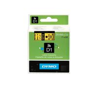 DYMO étiquettes autocollantes D1 authentiques 24 mm x 7 m noir sur jaune pour LabelManager