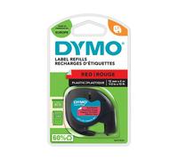 Dymo S0721630 (91203) - (12 mm) - Noir sur rouge - Ruban