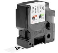Dymo RhinoPro 1734821 - Ruban auto-plastifiant vinyle 24 mm x 5,5 m Noir sur blanc - 1 rouleau