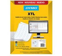 DYMO XTL Laminated - Polyester - adhésif permanent - blanc sur transparent - 24 x 23 mm 2592 étiquette(s) (27 feuille(s) x 96) étiquettes G