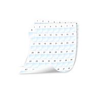 DYMO XTL Laminated - Polyester - adhésif permanent - blanc sur transparent - 24 x 42 mm 2544 étiquette(s) (53 feuille(s) x 48 étiquettes