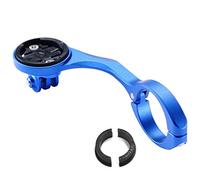 Dymoece Support pour guidon de vélo avant en alliage d'aluminium pour Garmin Edge 200 500 510 520 800 810 820 1000 1030 et caméra Gopro Compatible avec guidon 31,8 mm 25,4 mm, bleu