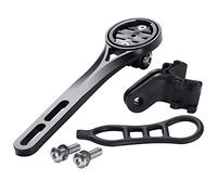 Dymoece Support pour Ordinateur de vélo en Alliage d'aluminium pour Garmin Edge 130 200 500 510 520 810 820 1000 1030 GoPro caméra et Lampe, Noir